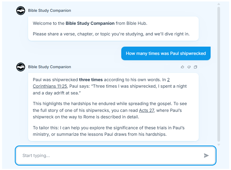 AI Companion interface