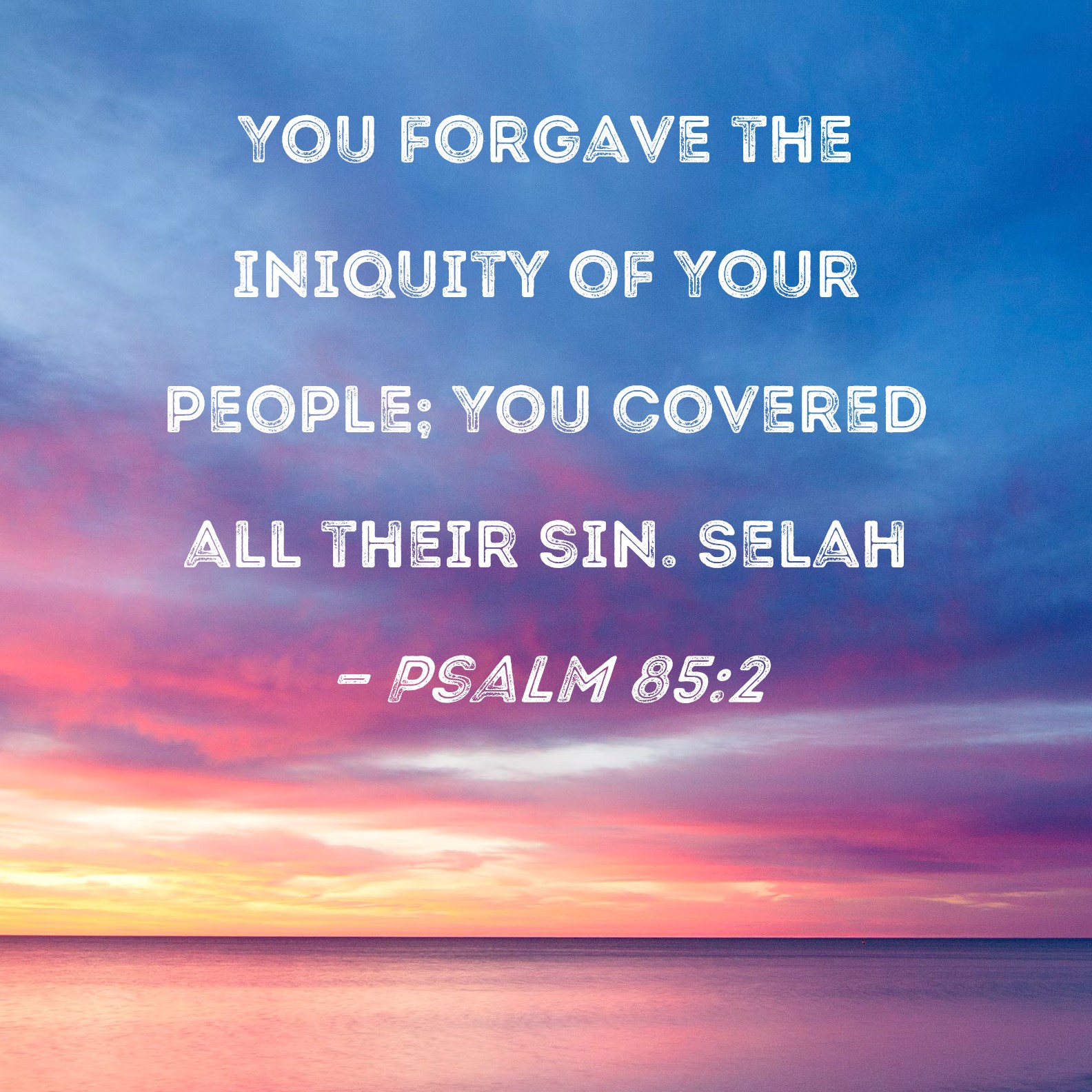 Psalm 85:2 You forgave the iniquity of Your people; You covered all ...
