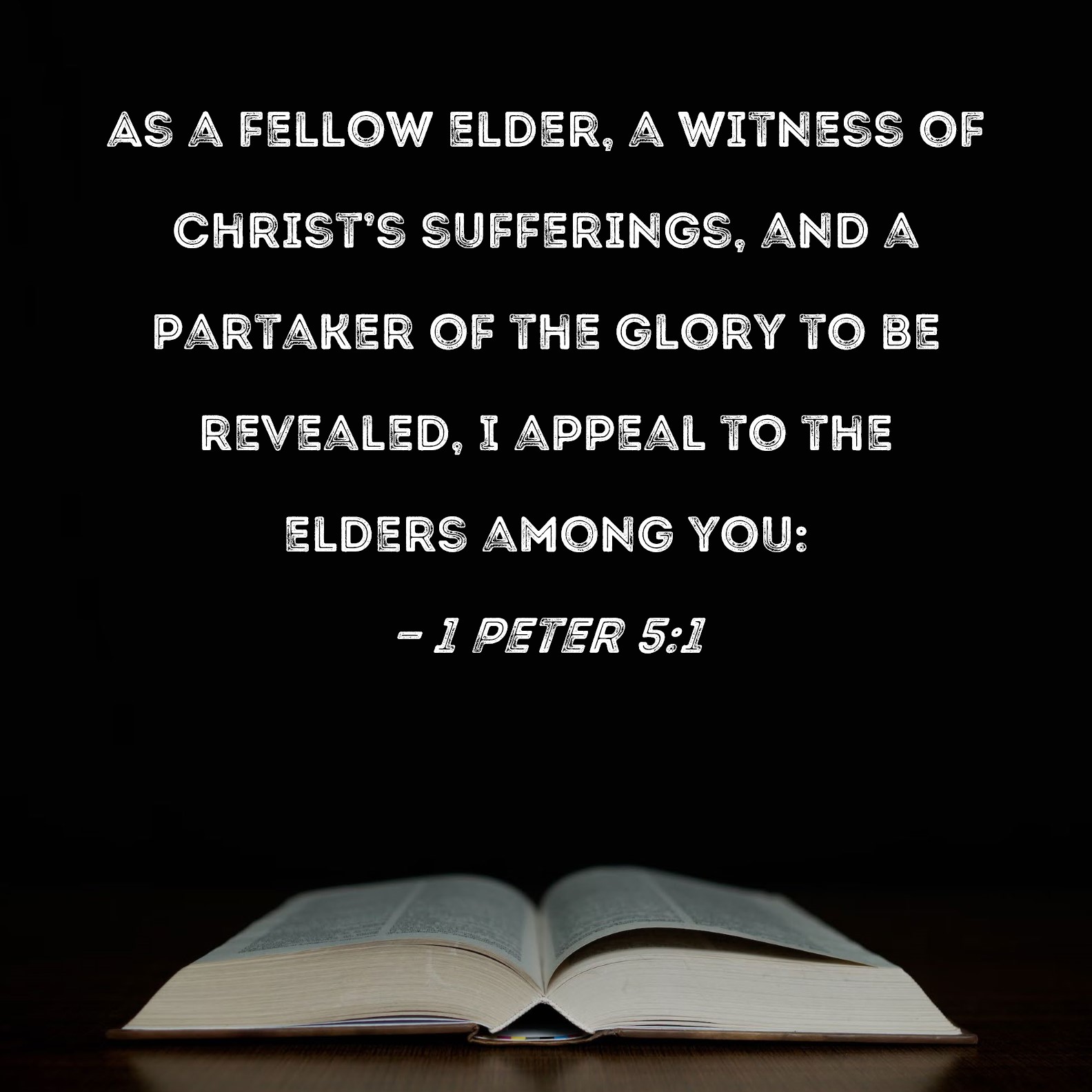 1 Peter 5 1 As A Fellow Elder A Witness Of Christ s Sufferings And A 