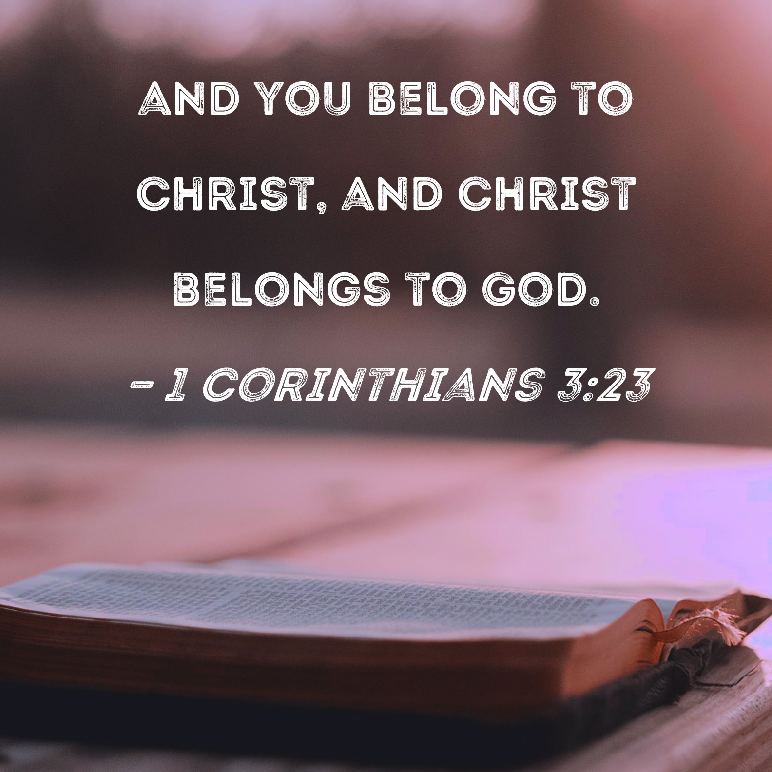 Corinthians And You Belong To Christ And Christ Belongs To God