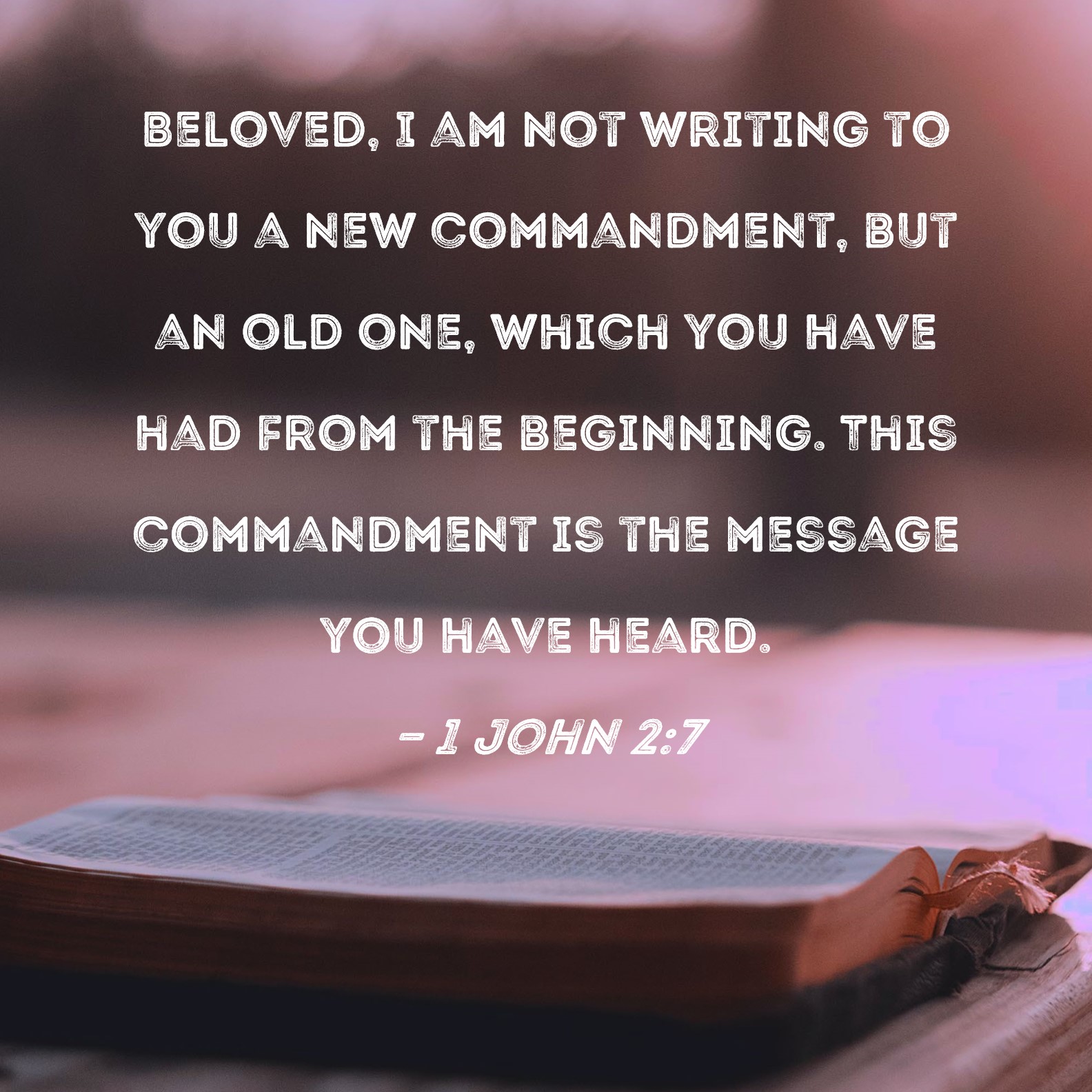 1 John 2 7 Beloved I Am Not Writing To You A New Commandment But An 