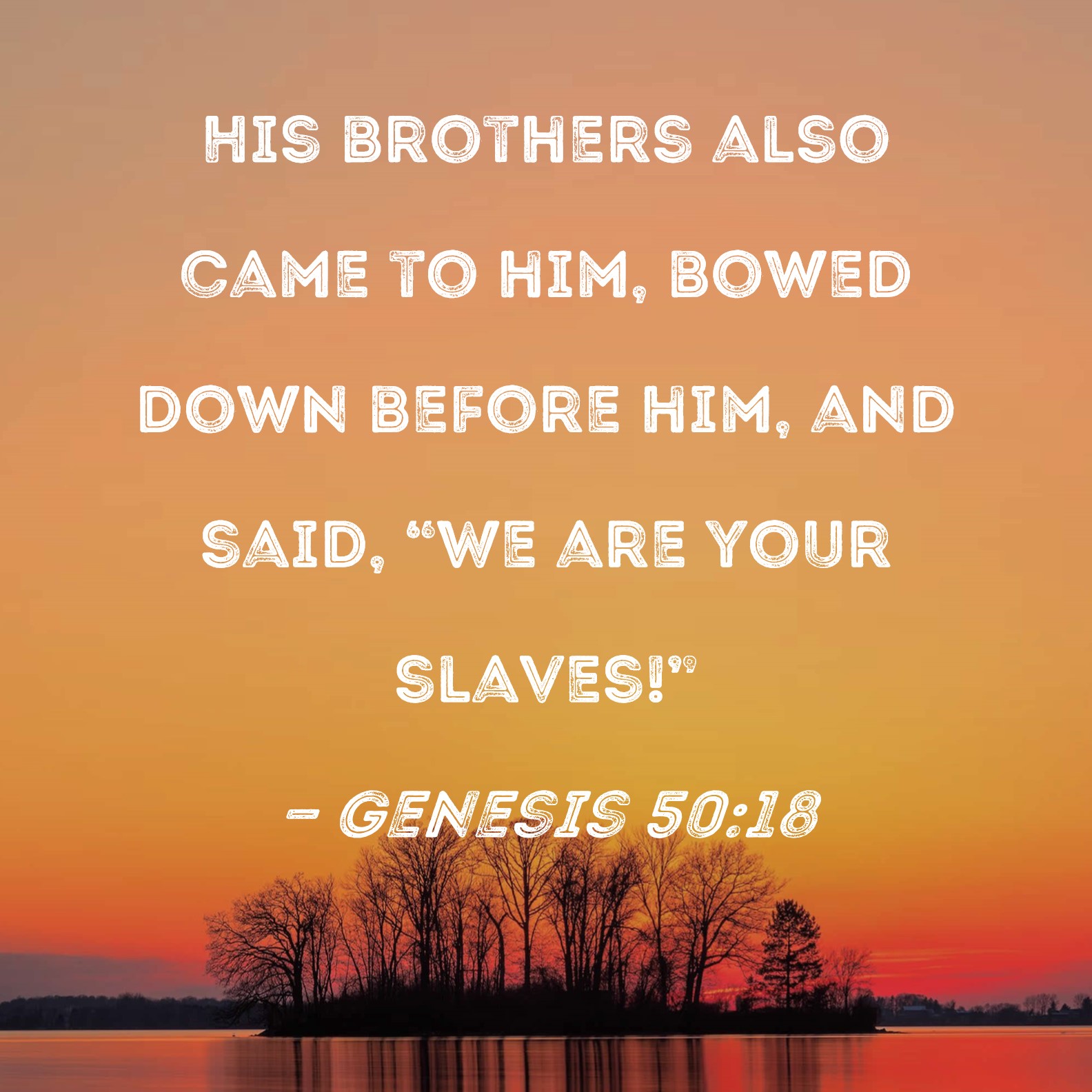 Genesis 50 18 His Brothers Also Came To Him Bowed Down Before Him And Said We Are Your Slaves