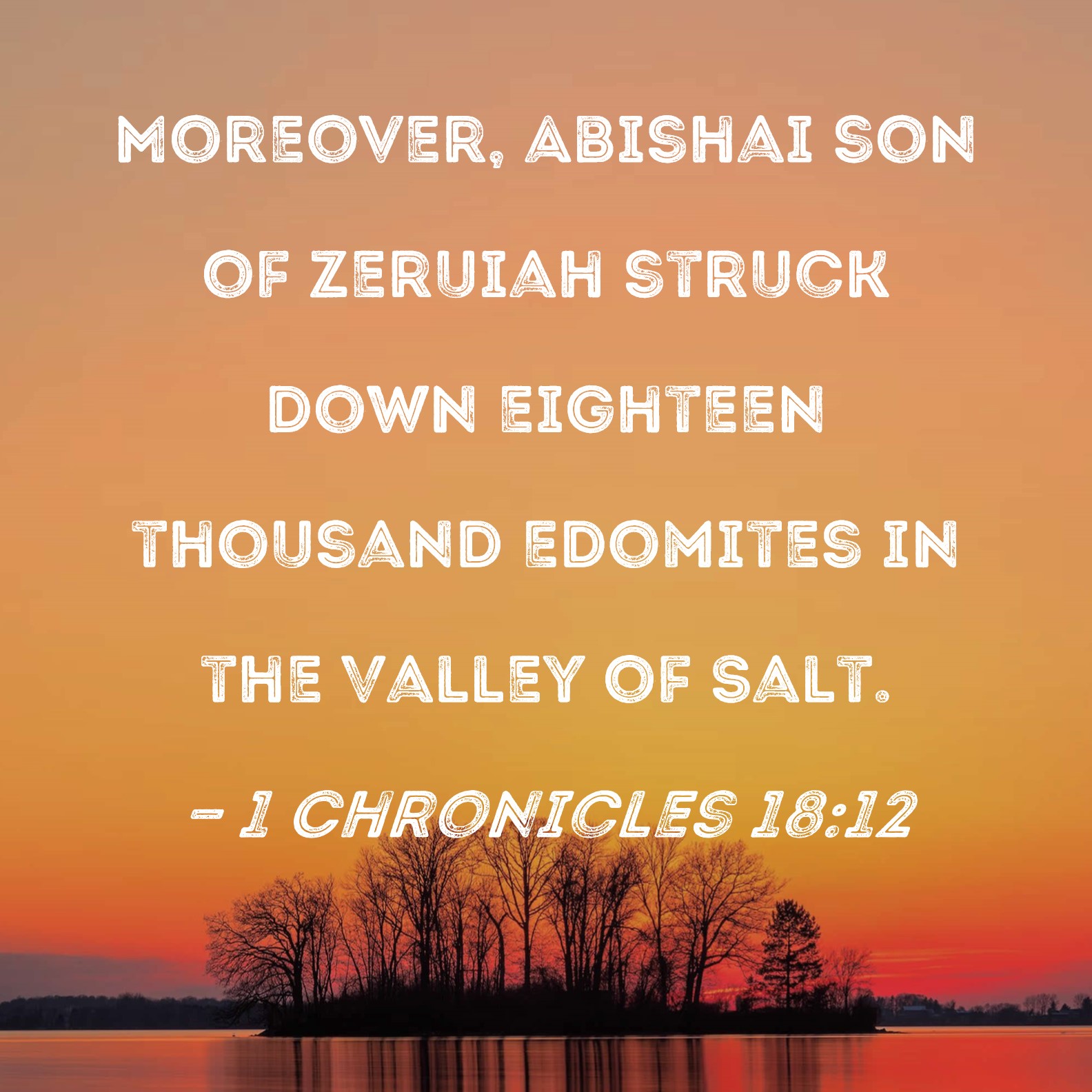 1 Chronicles 18 12 Moreover Abishai Son Of Zeruiah Struck Down 