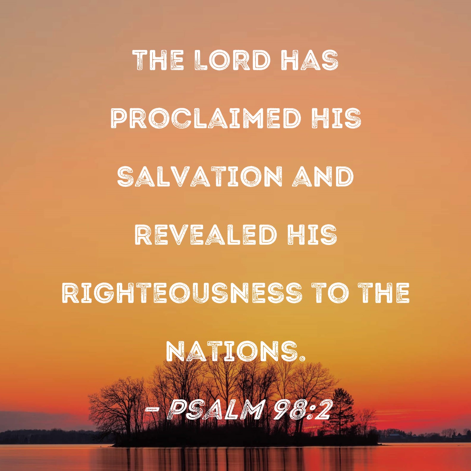 Psalm 98 2 The LORD Has Proclaimed His Salvation And Revealed His 