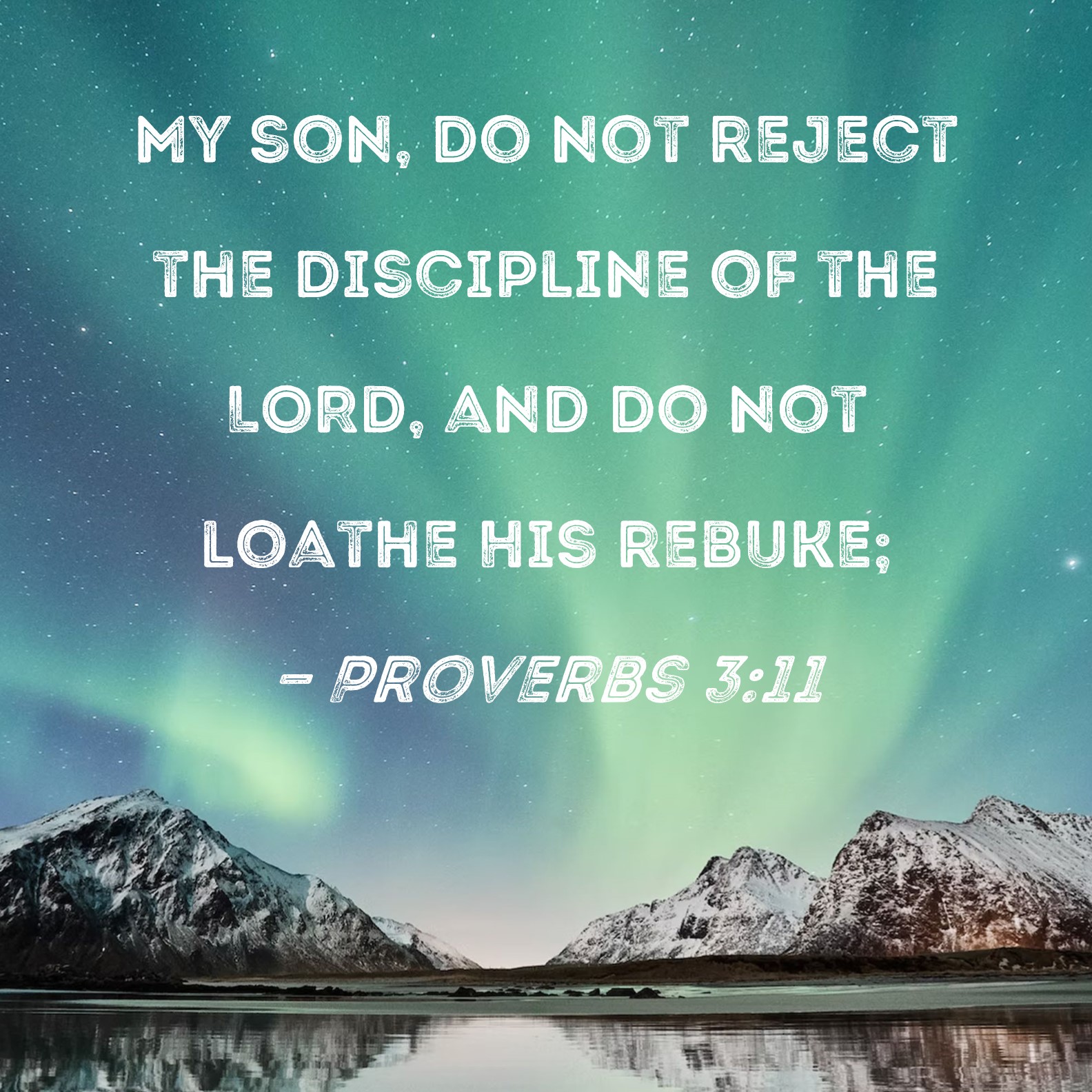 Proverbs 3 11 My Son Do Not Reject The Discipline Of The LORD And Do 