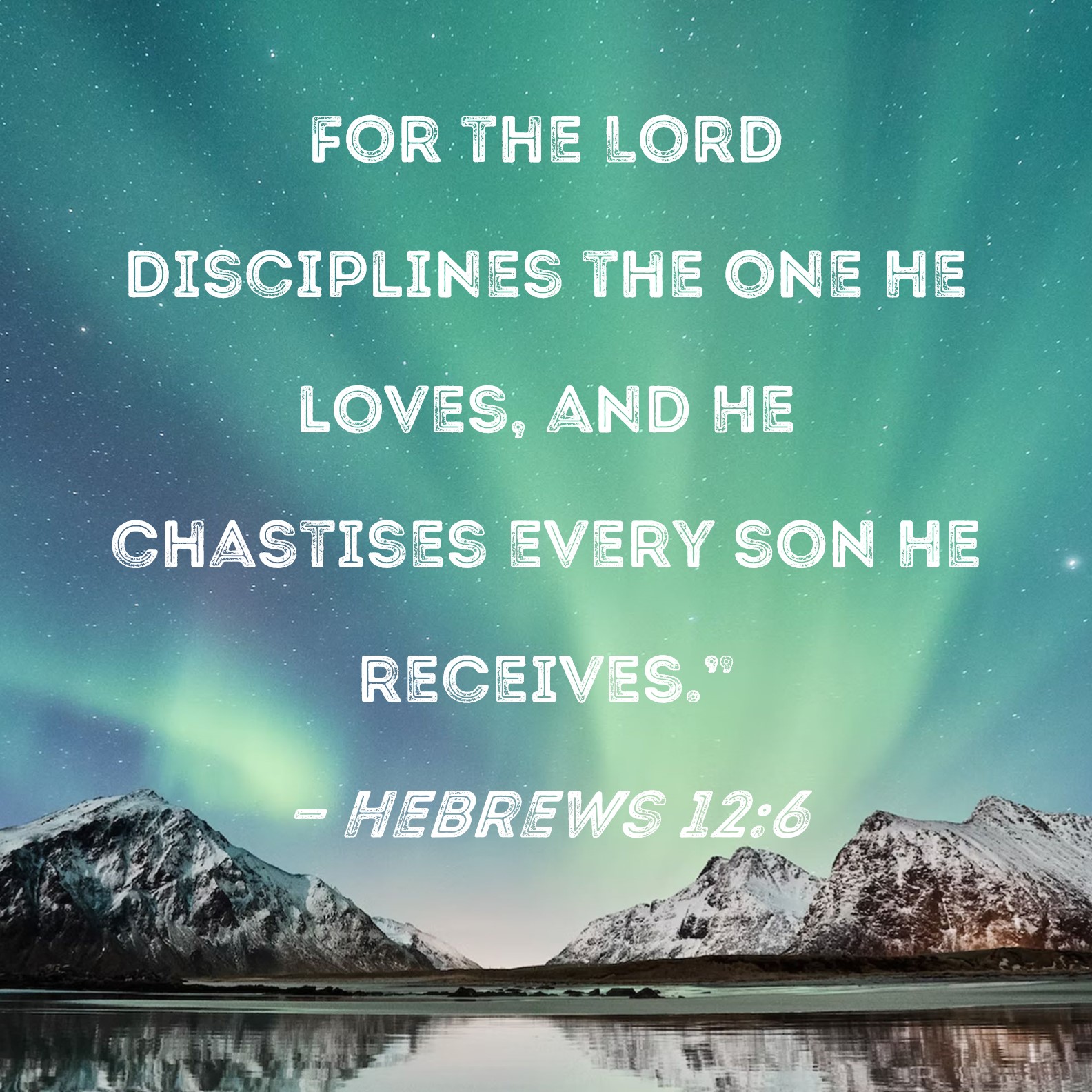 Hebrews 12 6 For The Lord Disciplines The One He Loves And He 