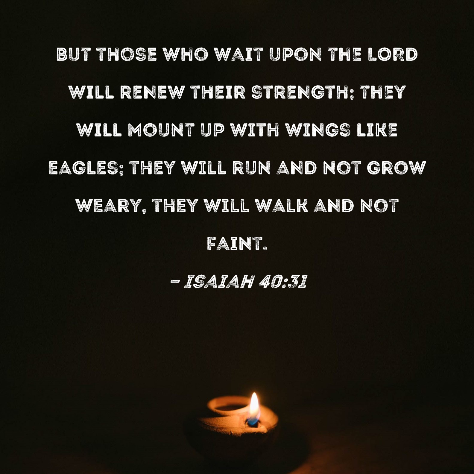 Isaiah 40 31 But Those Who Wait Upon The LORD Will Renew Their Strength 