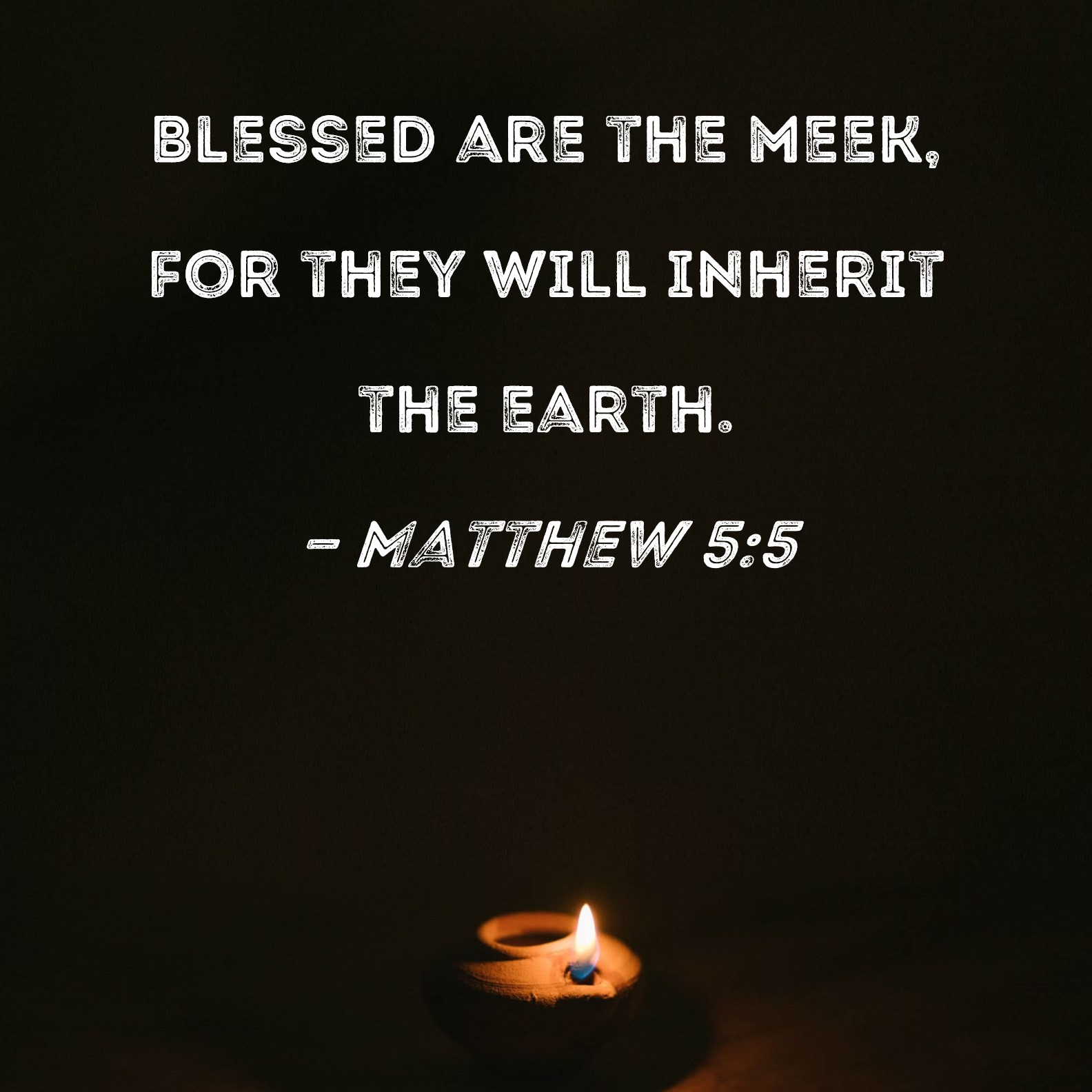 Matthew 5 5 Blessed Are The Meek For They Will Inherit The Earth 