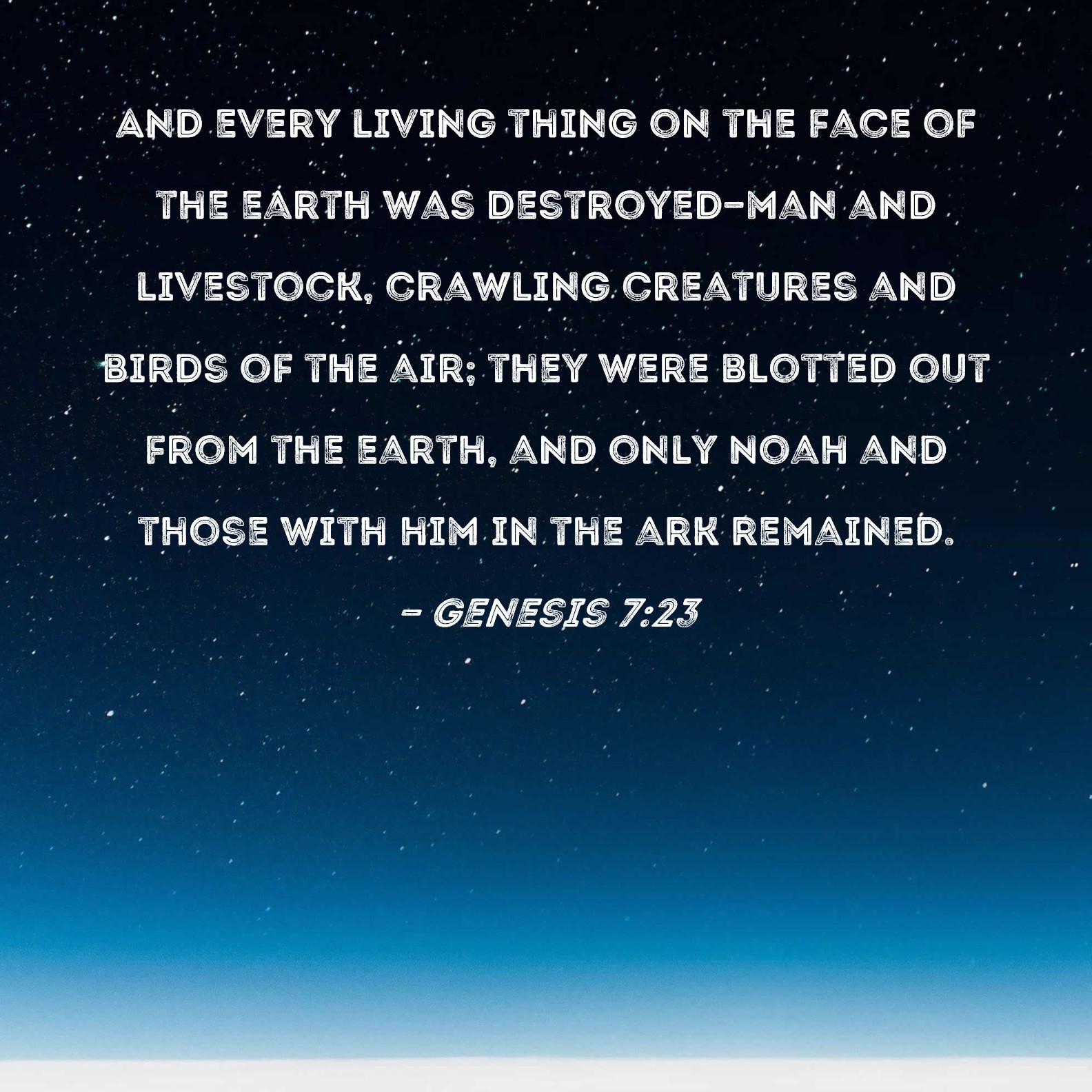 Genesis 9:10 and with every living creature that was with you--the birds,  the livestock, and every beast of the earth--every living thing that came  out of the ark.