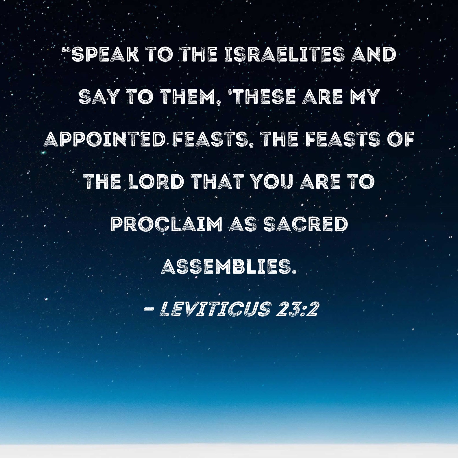 Leviticus 23 2 Speak To The Israelites And Say To Them These Are My 