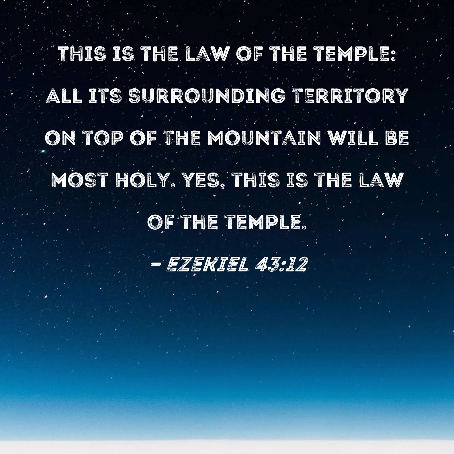 Ezekiel 43 12 This Is The Law Of The Temple All Its Surrounding 