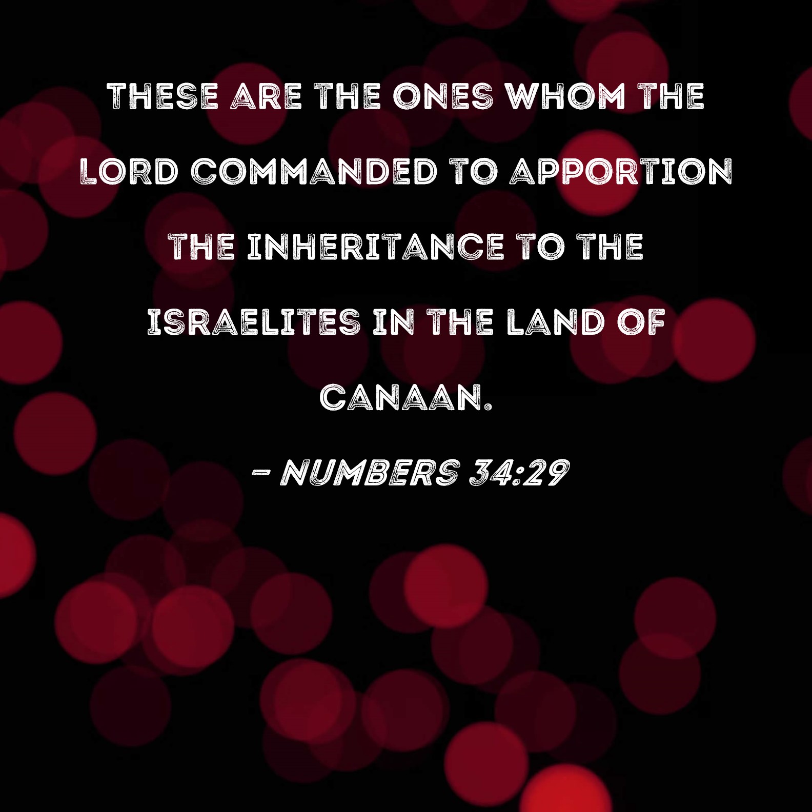Numbers 34:29 These are the ones whom the LORD commanded to apportion ...