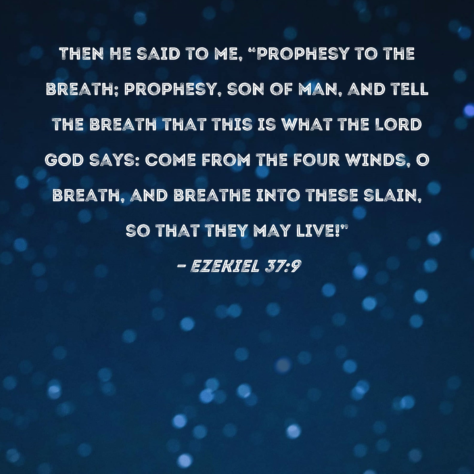 Ezekiel 37 9 Then He Said To Me Prophesy To The Breath Prophesy Son 