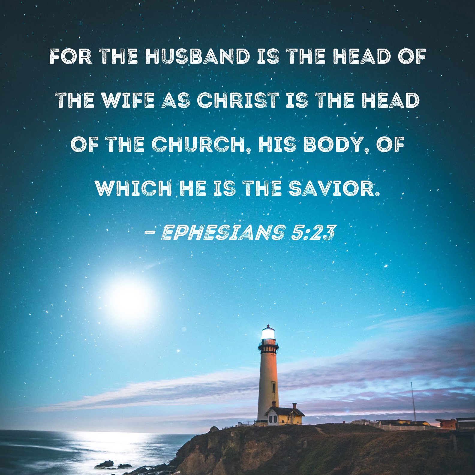 Ephesians 523 For the husband is the head of the wife as Christ is the head of the church, His body, of which He is the Savior. image