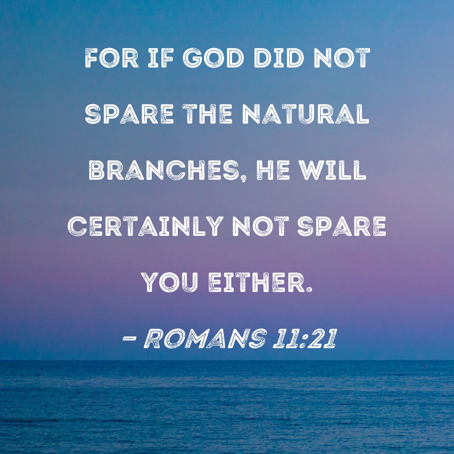 Romans 11 21 For If God Did Not Spare The Natural Branches He Will 