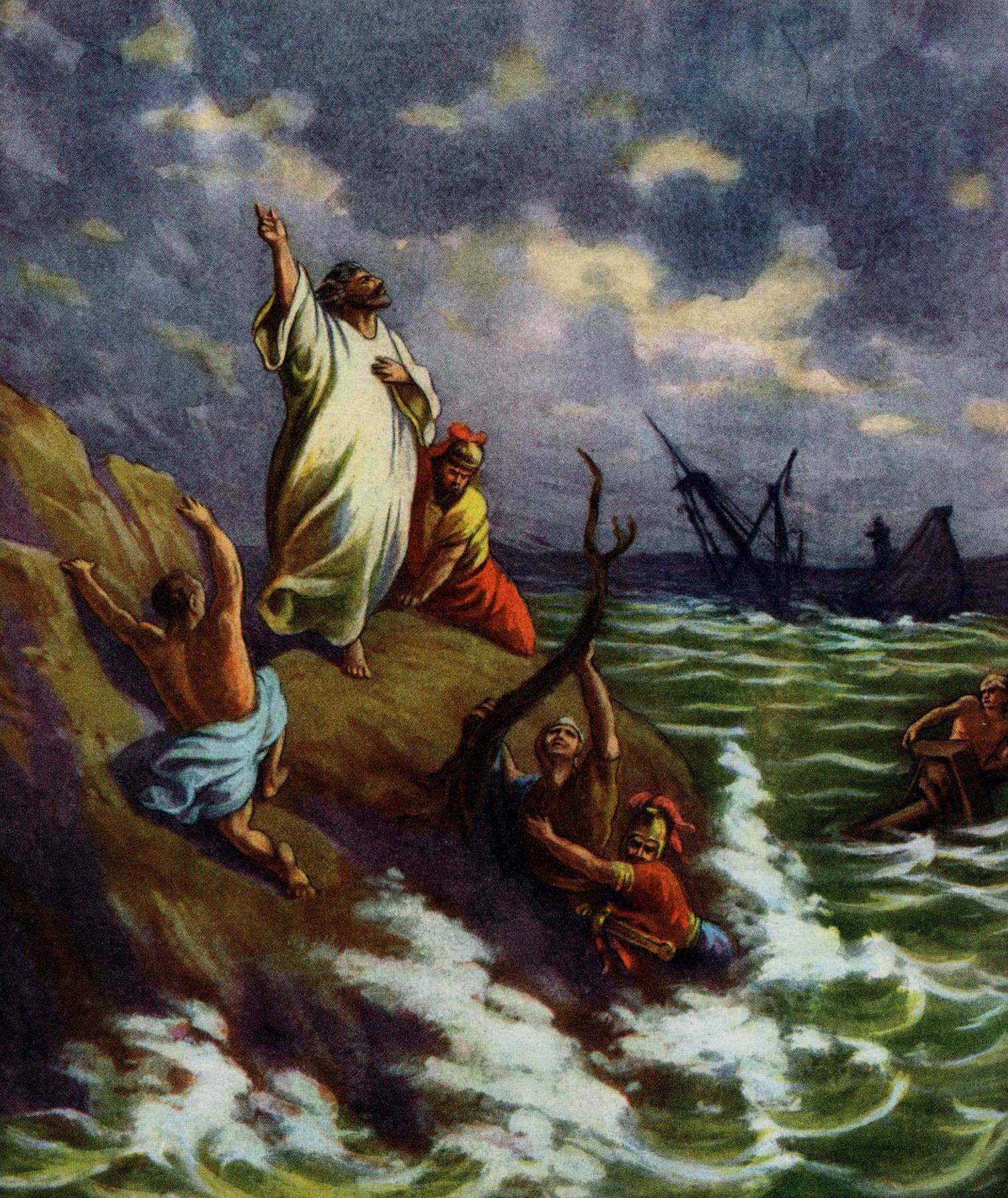 Paul shipwrecked all saved from storm ship sinks